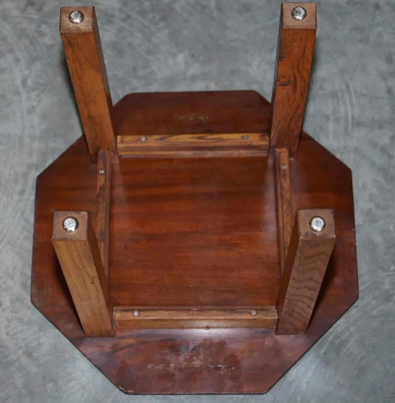 New Pamono Vintage Mahogany Satinwood & Walnut Chess Games Table Ideal as a Side End Piece