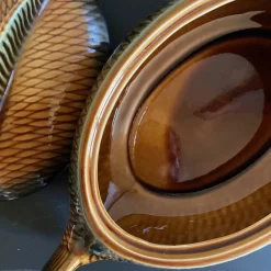 New Pamono Vintage Majolica Fish Tureen by Sarreguemines, 1950s