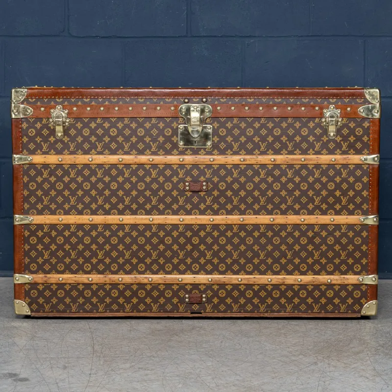 Discount Pamono Vintage Malle Haute in Monogram Canvas from Louis Vuitton, 1920