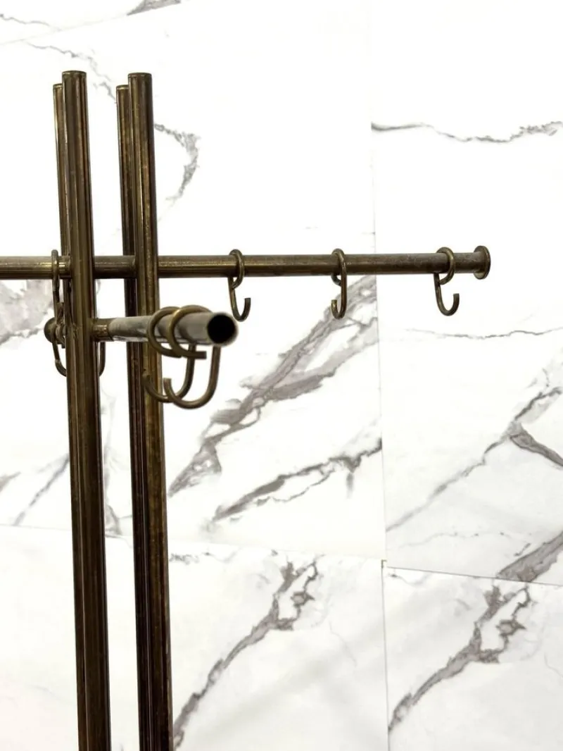 Outlet Pamono Vintage Marble and Brass Coat Rack by Renato Zevi for Metalarte, 1970