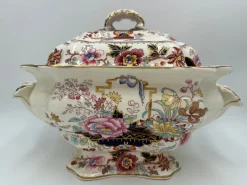 Pamono Vintage Masons Tureen with Brocade Decor, 1950s> Serving Dishes