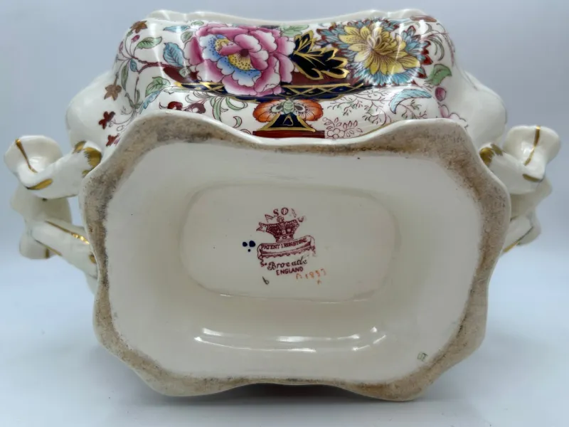 Pamono Vintage Masons Tureen with Brocade Decor, 1950s> Serving Dishes