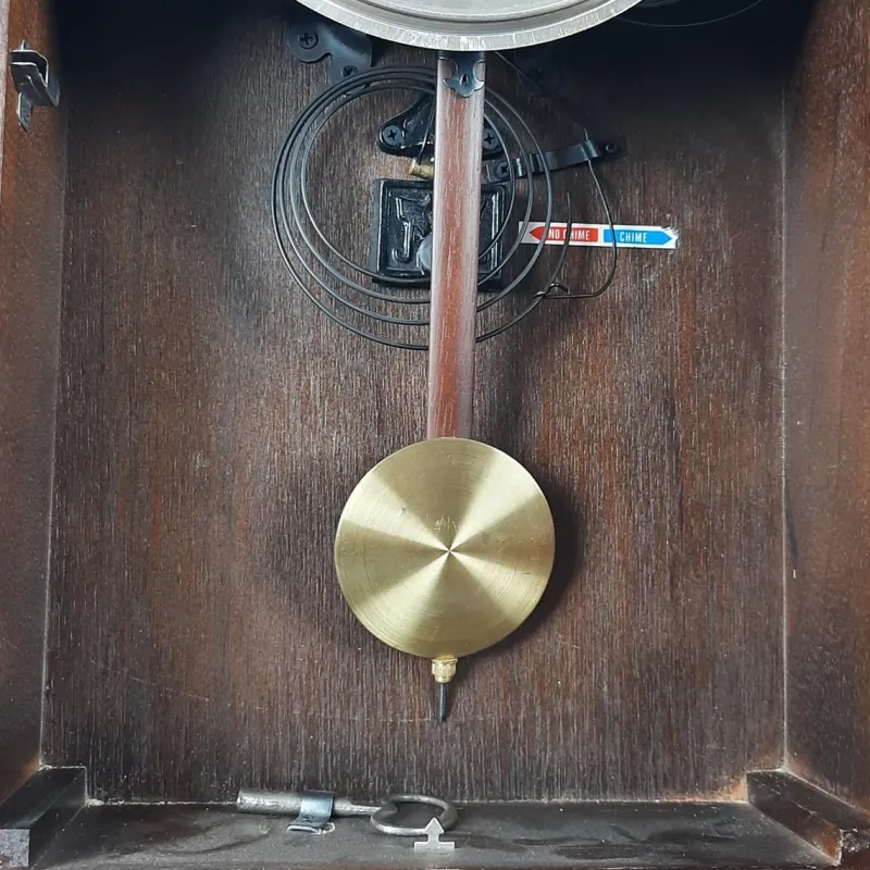 Pamono Vintage Mechanical Pendulum Clock, 1960s> Clocks