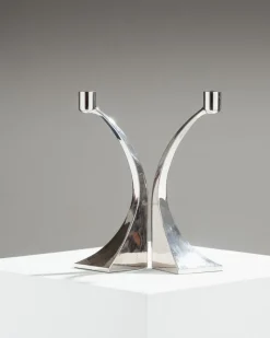 Discount Pamono Vintage Metal Candleholders, 1970s, Set of 4