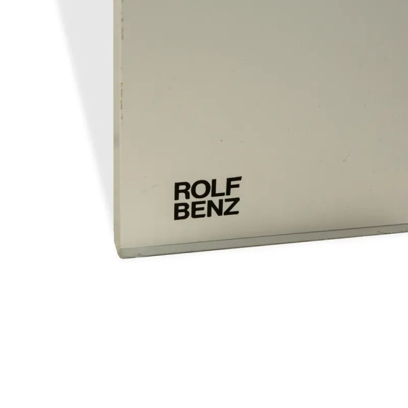 Best Pamono Vintage Metal Dining Table in Black Anthracite Granite and Metal by Rolf Benz