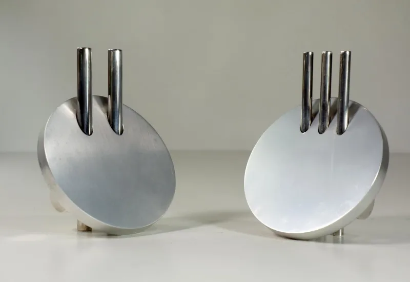 Pamono Vintage Metal Salt and Pepper by Geert Koster, 1987, Set of 2