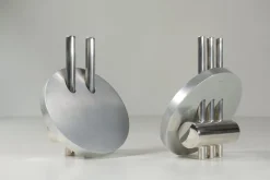 Pamono Vintage Metal Salt and Pepper by Geert Koster, 1987, Set of 2