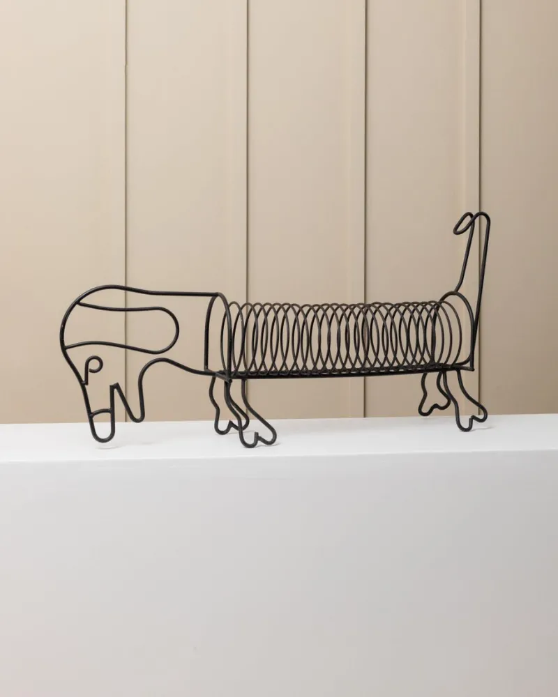 Discount Pamono Vintage Metal Spiral Dachshund Holder, 1980s
