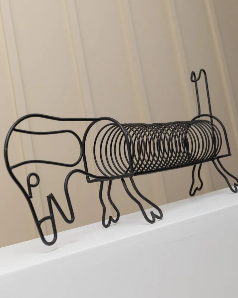 Discount Pamono Vintage Metal Spiral Dachshund Holder, 1980s