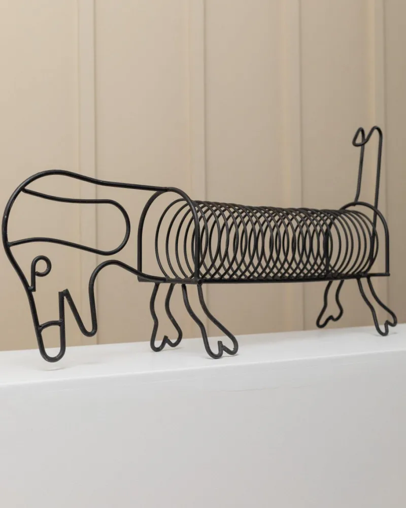 Discount Pamono Vintage Metal Spiral Dachshund Holder, 1980s
