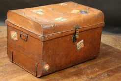 Pamono Vintage Metal Trunk, 1920s> Trunks Crates & Baskets
