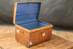 Pamono Vintage Metal Trunk, 1920s><noscript><img width=