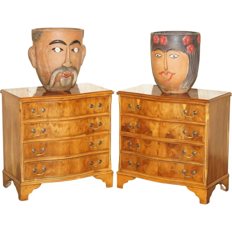 Best Pamono Vintage Mexican Folk Art Terracotta Pots, 1960s, Set of 2