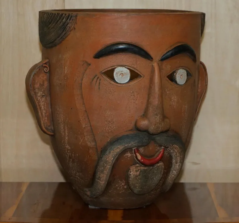 Best Pamono Vintage Mexican Folk Art Terracotta Pots, 1960s, Set of 2