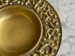 Pamono Vintage Mid-Century Danish Brass Zodiac Bowl from Nordisk Malm, 1950s><noscript><img width=