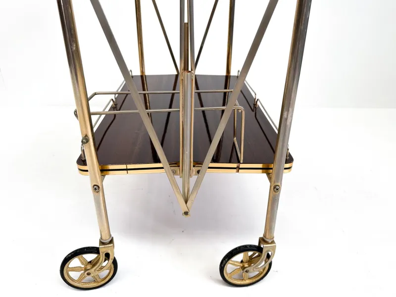 Pamono Vintage Mid-Century Folding Bar Cart Trolley, 1960s