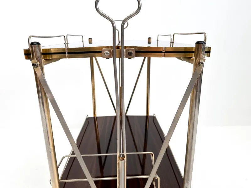 Pamono Vintage Mid-Century Folding Bar Cart Trolley, 1960s