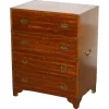 Sale Pamono Vintage Military Campaign Chest of Drawers with Aged Red Leather