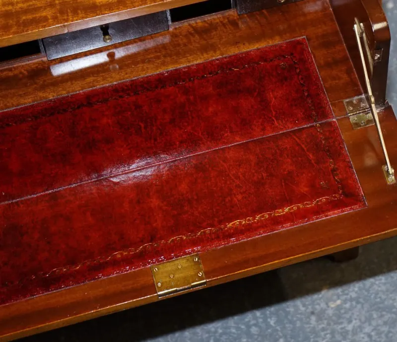 Sale Pamono Vintage Military Campaign Chest of Drawers with Aged Red Leather