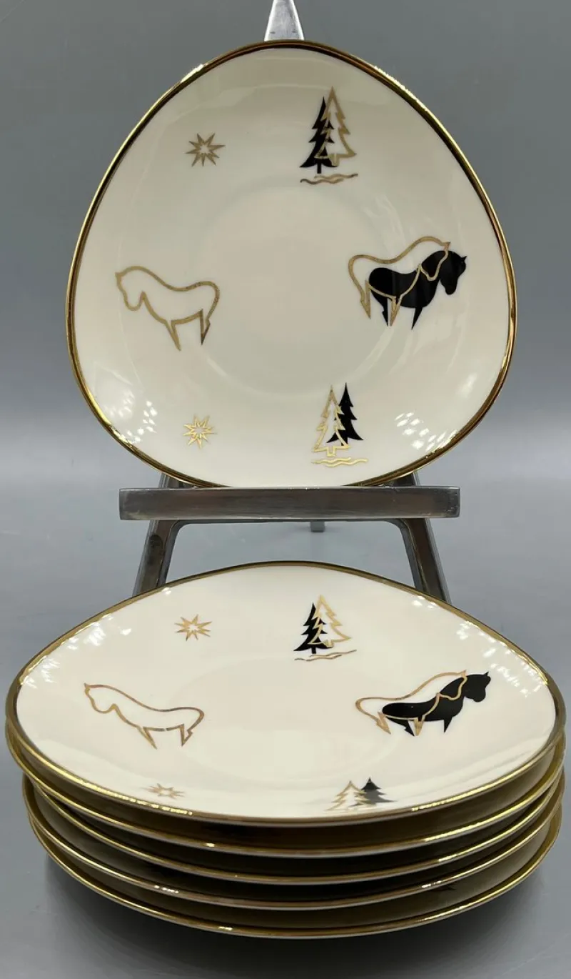 Pamono Vintage Mocha Service in Ivory Porcelain by Winterling, 1950s, Set of 11> Coffee & Tea Service