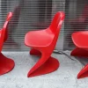 Sale Pamono Vintage Model 2000 / 0/1 Red Plastic Chairs from Casala, 1972, Set of 3