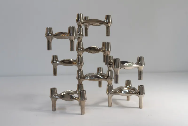 Discount Pamono Vintage Modular Candleholders by Stoffi & Nagel for BMF, 1960s, Set of 8