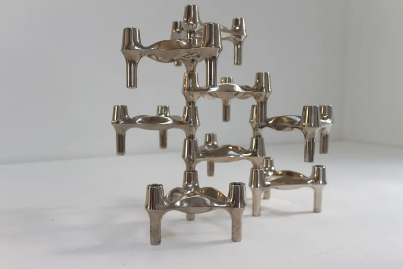Discount Pamono Vintage Modular Candleholders by Stoffi & Nagel for BMF, 1960s, Set of 8