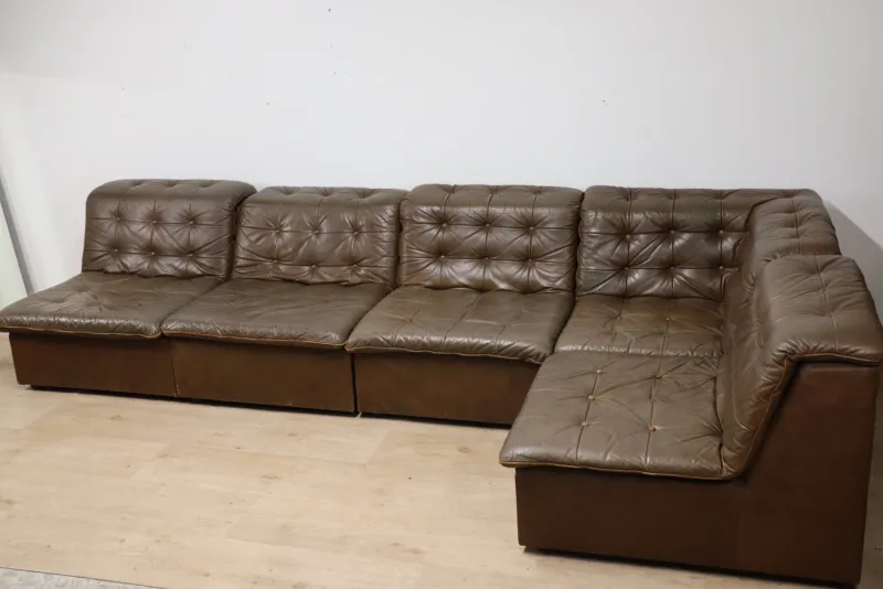 Pamono Vintage Modular Patchwork Leather Sofa, 1970s> Couches & Sofas