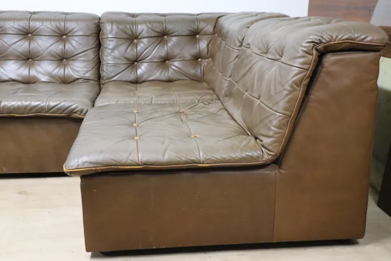 Pamono Vintage Modular Patchwork Leather Sofa, 1970s> Couches & Sofas