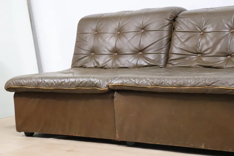 Pamono Vintage Modular Patchwork Leather Sofa, 1970s> Couches & Sofas