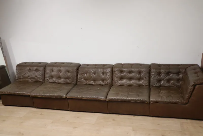 Pamono Vintage Modular Patchwork Leather Sofa, 1970s> Couches & Sofas