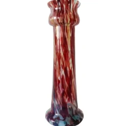 New Pamono Vintage Mottled Glass Vase in Marbled Glass, 1920s