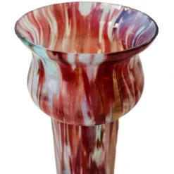 New Pamono Vintage Mottled Glass Vase in Marbled Glass, 1920s