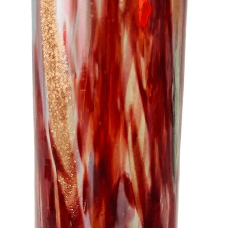 New Pamono Vintage Mottled Glass Vase in Marbled Glass, 1920s