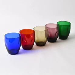 Pamono Vintage Multi Colour Tumblers from Boussu, 1960s, Set of 5><noscript><img width=