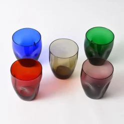 Pamono Vintage Multi Colour Tumblers from Boussu, 1960s, Set of 5><noscript><img width=