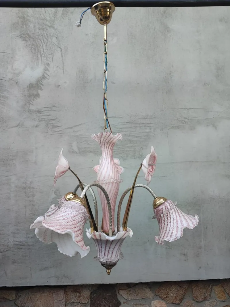 Pamono Vintage Murano Chandelier, 1970s> Ceiling Lights