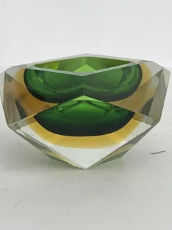 Pamono Vintage Murano Faceted Sommerso Geode Bowl, 1960s> Bowls