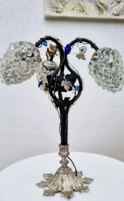 Pamono Vintage Murano Glass Grape Table Lamp, 1975><noscript><img width=