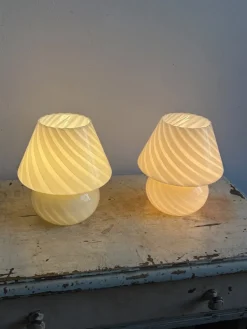 Pamono Vintage Murano Glass Mushroom Table Lamp, 1980s