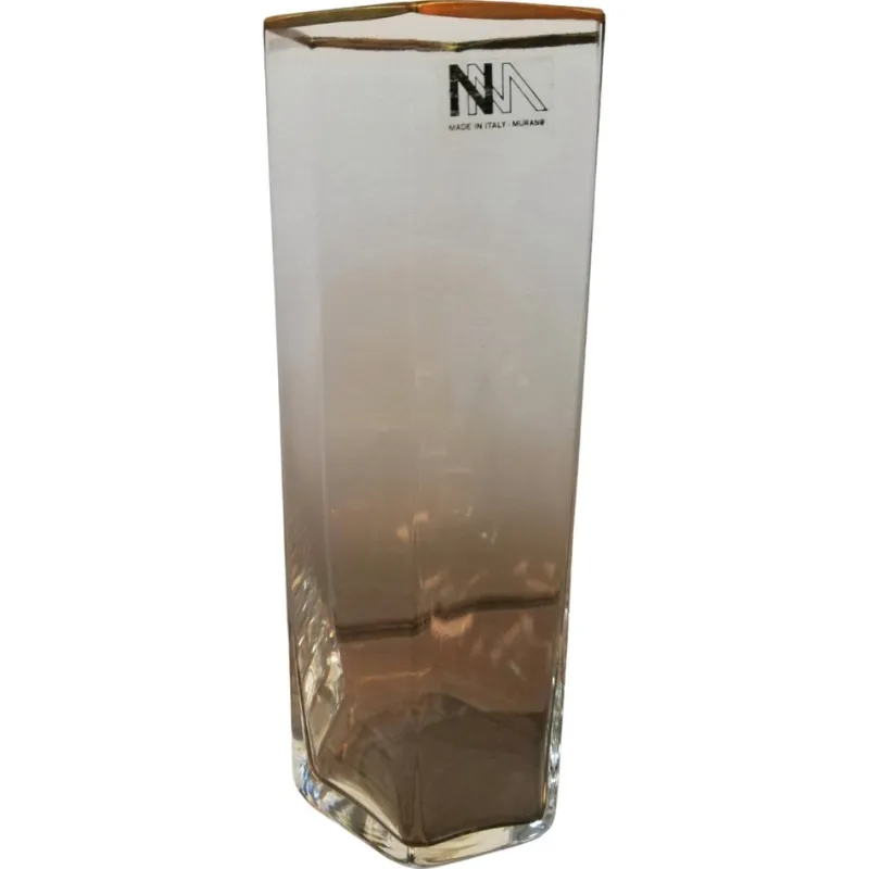 Pamono Vintage Murano Hexagonal Tumbler Glasses attributed to Nason Moretti, Italy, 1970s, Set of 12> Glassware