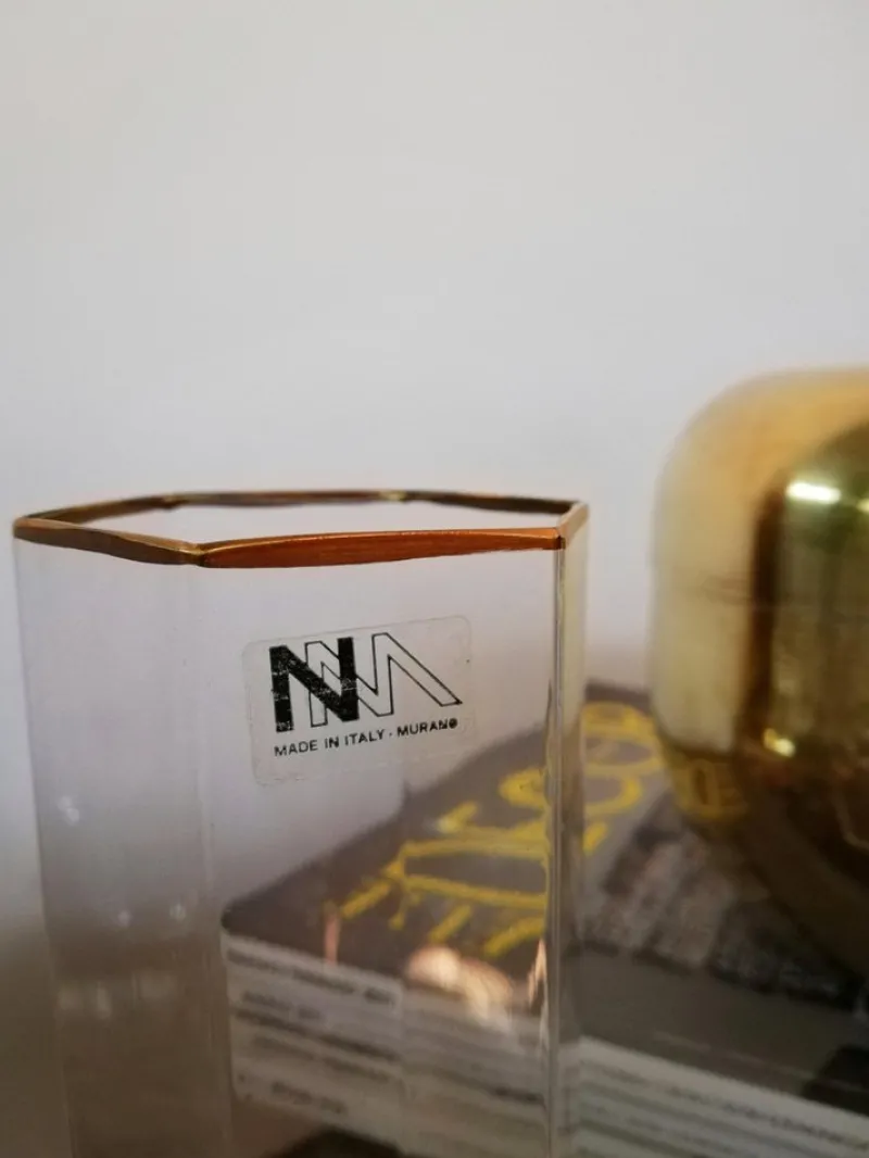 Pamono Vintage Murano Hexagonal Tumbler Glasses attributed to Nason Moretti, Italy, 1970s, Set of 12> Glassware