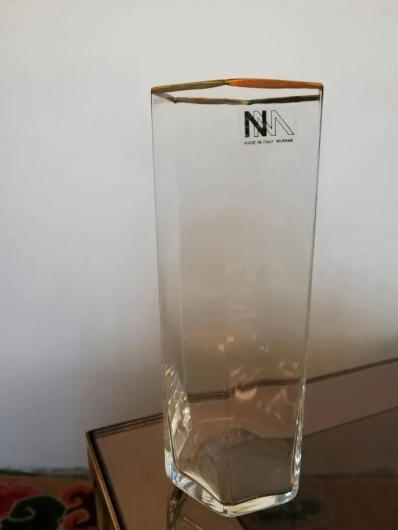 Pamono Vintage Murano Hexagonal Tumbler Glasses attributed to Nason Moretti, Italy, 1970s, Set of 12> Glassware