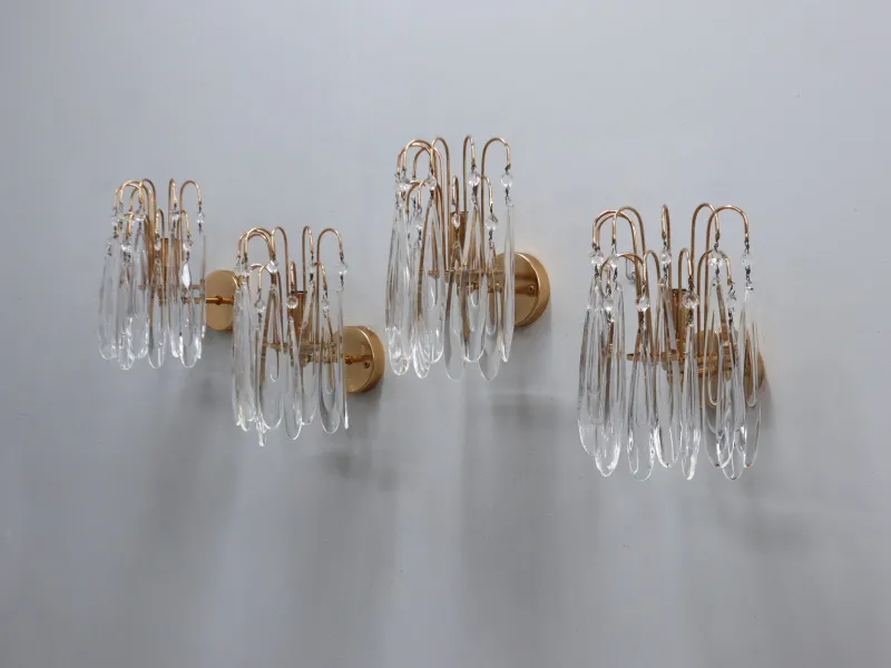 Best Pamono Vintage Murano Teardrop Glass Wall Sconces, 1980s, Set of 4