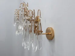 Best Pamono Vintage Murano Teardrop Glass Wall Sconces, 1980s, Set of 4