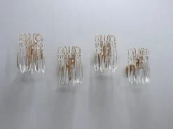 Best Pamono Vintage Murano Teardrop Glass Wall Sconces, 1980s, Set of 4