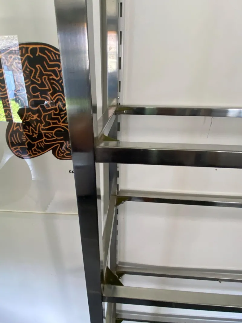 Pamono Vintage N2 Wall Shelf in Glass and Chrome, 1970> Shelves & Wall Units