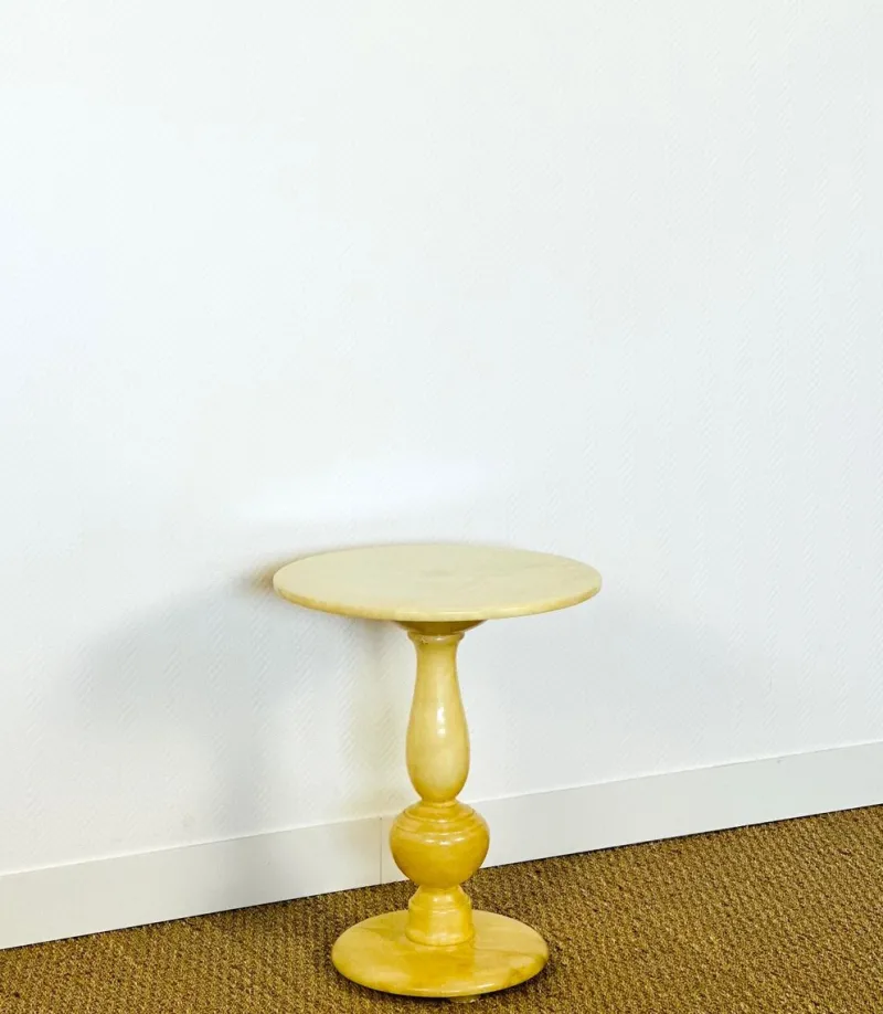 Pamono Vintage Natural Onyx Pedestal Table with Sculptural Design, 1960> Console Tables