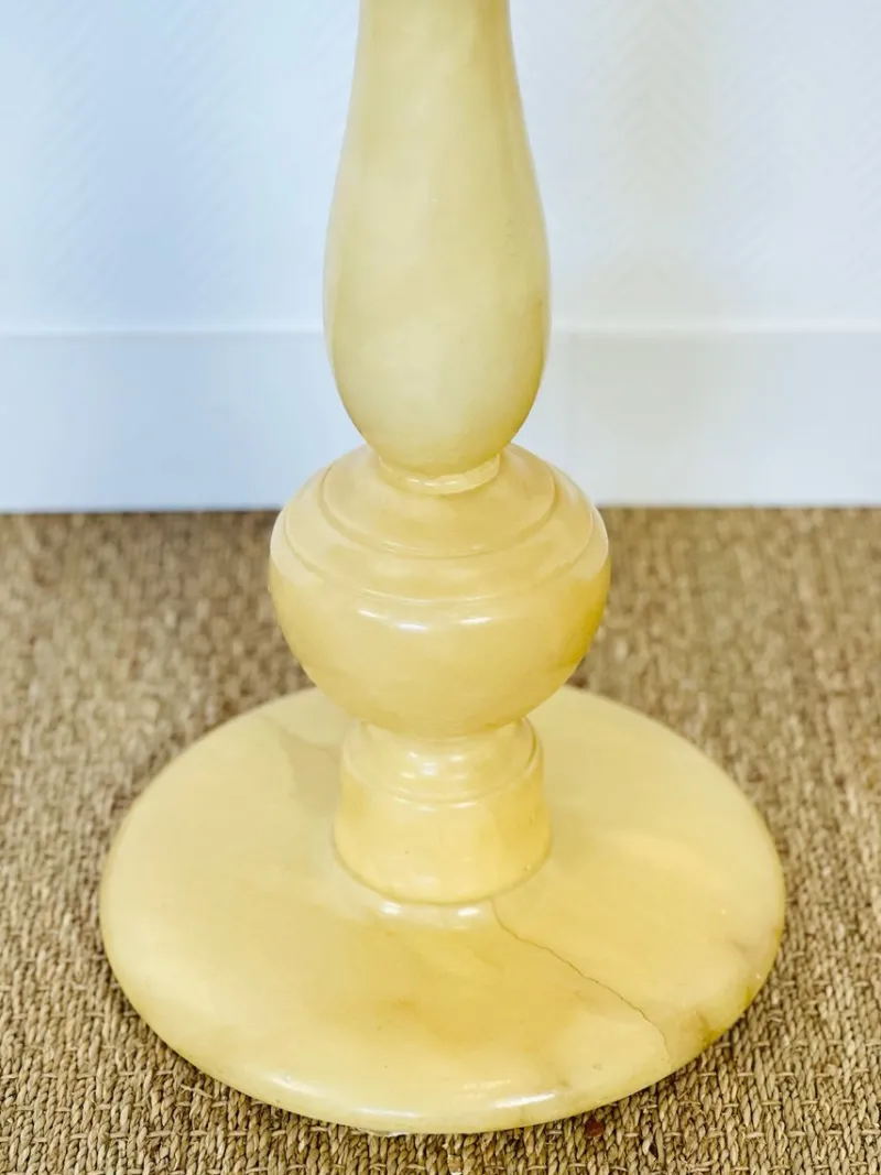 Pamono Vintage Natural Onyx Pedestal Table with Sculptural Design, 1960> Console Tables