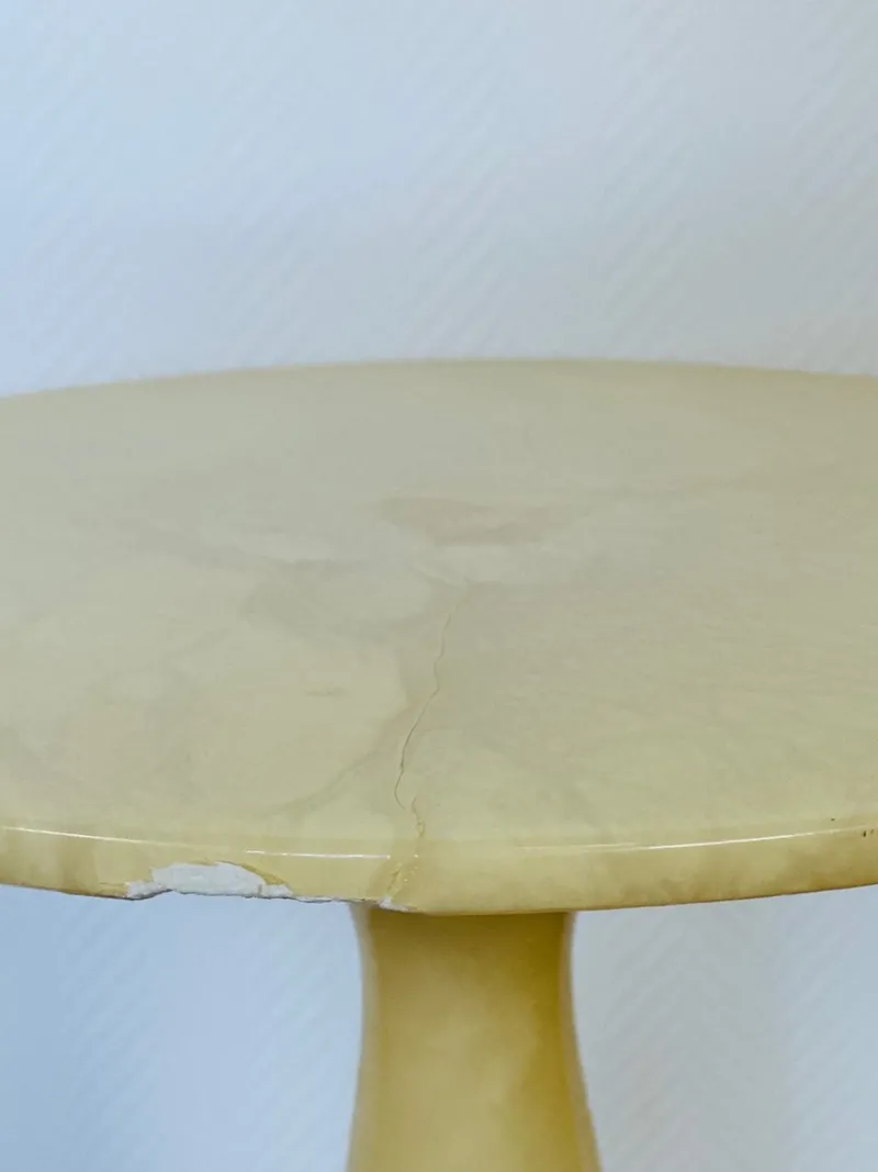 Pamono Vintage Natural Onyx Pedestal Table with Sculptural Design, 1960> Console Tables